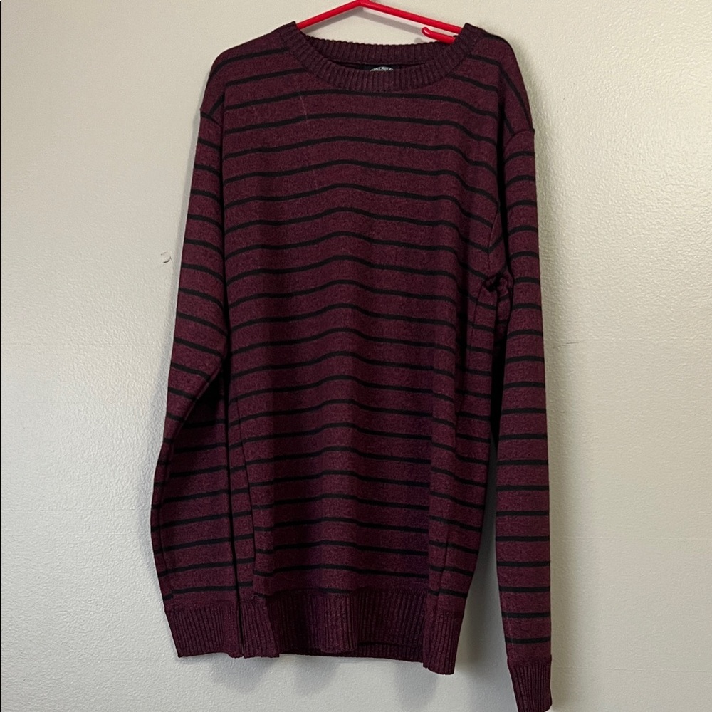 Kids' Maroon Striped Sweater